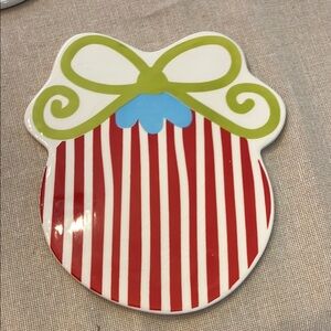 Coton Colors Red and Green Ornament Plate